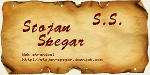Stojan Špegar vizit kartica